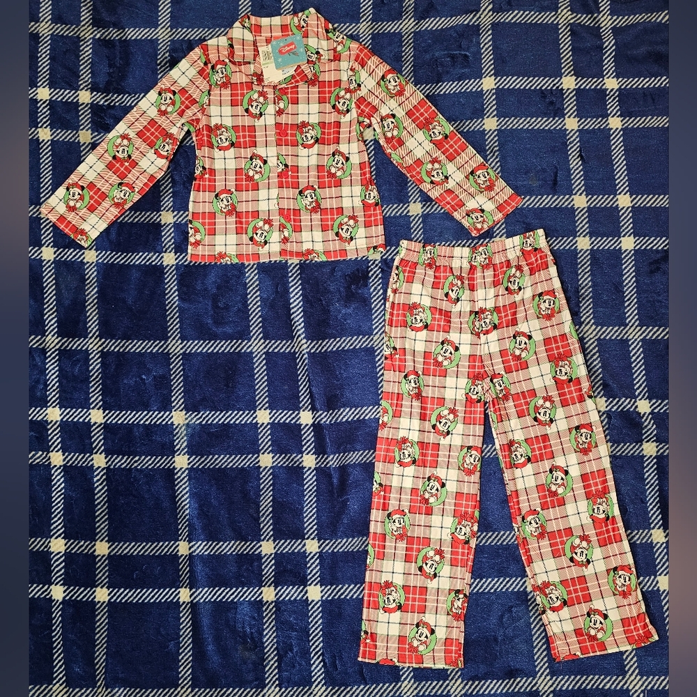 Mickey Mouse Christmas Pajamas NWT Size 8